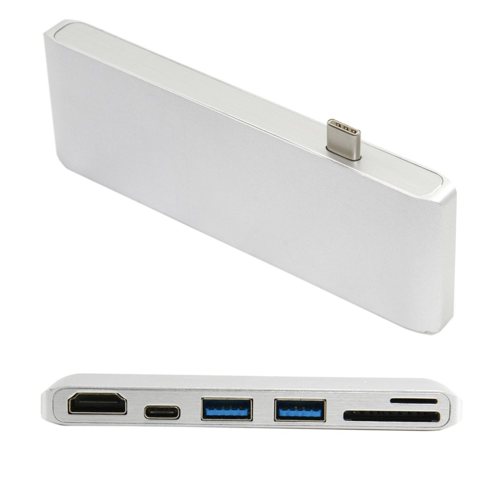 Male USB 3.1 Type-C to Female Type-C + HDMI + Dual USB 3.0 + SD/TF Card Reader-5