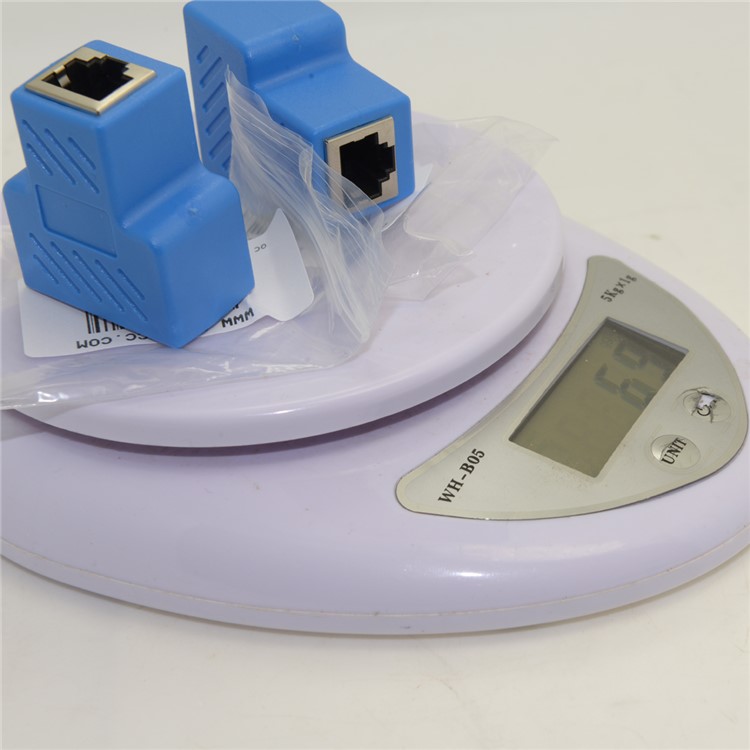 2Pcs/Set Cat6 RJ45 8P8C Plug To Dual RJ45 Splitter Network Ethernet Patch Cord Adapter-11