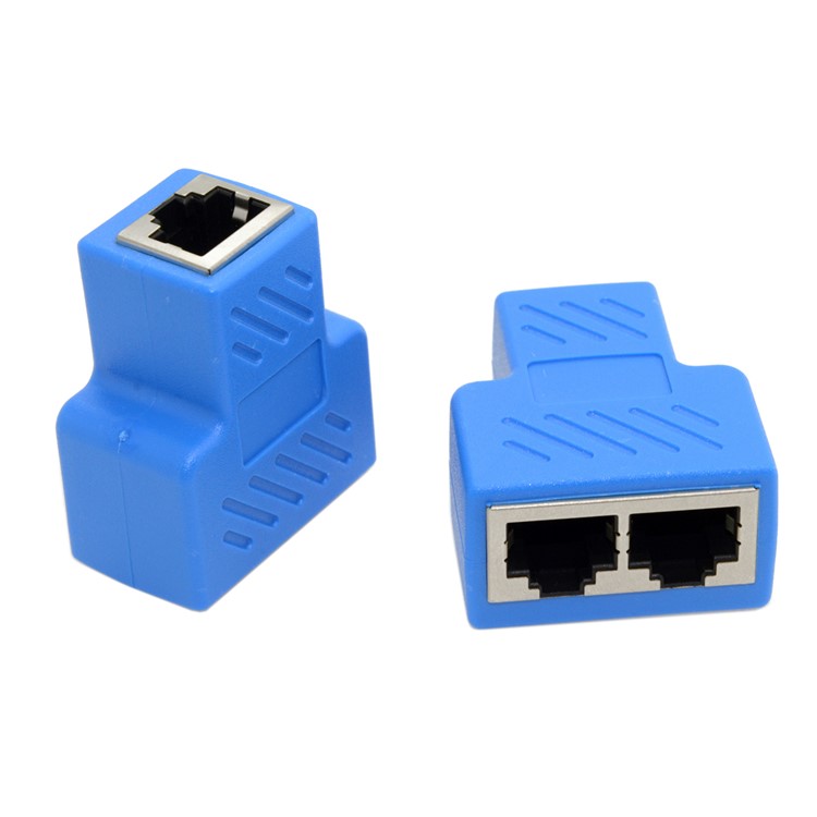 2Pcs/Set Cat6 RJ45 8P8C Plug To Dual RJ45 Splitter Network Ethernet Patch Cord Adapter-4