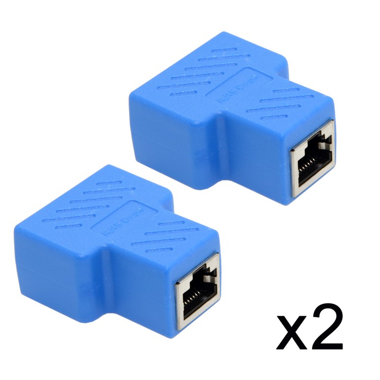 2Pcs/Set Cat6 RJ45 8P8C Plug To Dual RJ45 Splitter Network Ethernet Patch Cord Adapter-6
