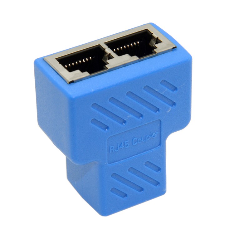 2Pcs/Set Cat6 RJ45 8P8C Plug To Dual RJ45 Splitter Network Ethernet Patch Cord Adapter-8