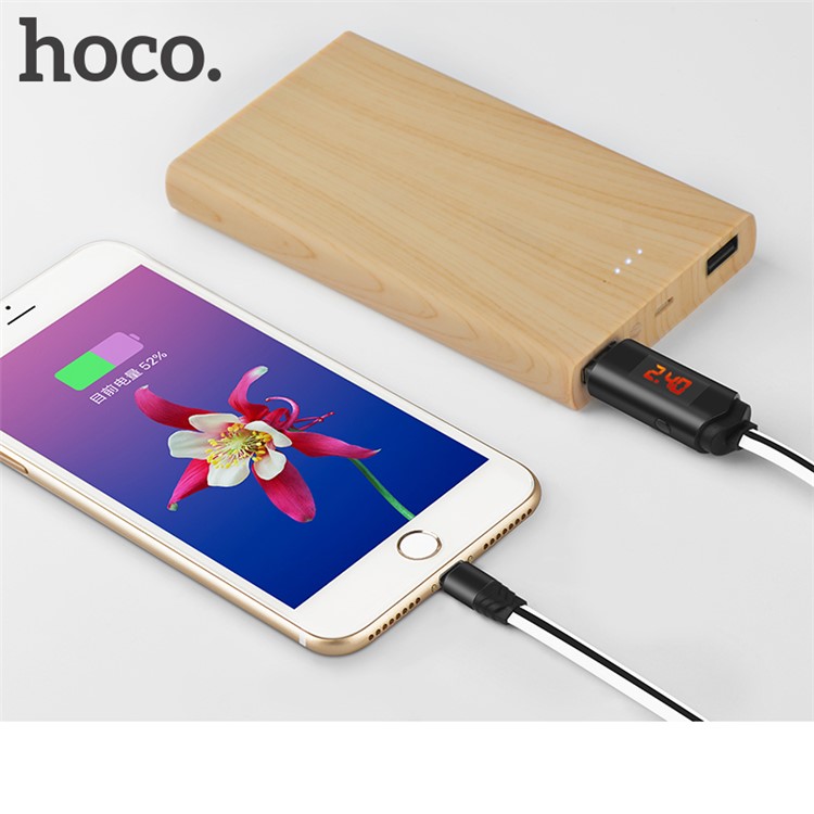 HOCO U29 LED Dislayed Timing Type-C Charging Cable for Huawei Samsung - White-3