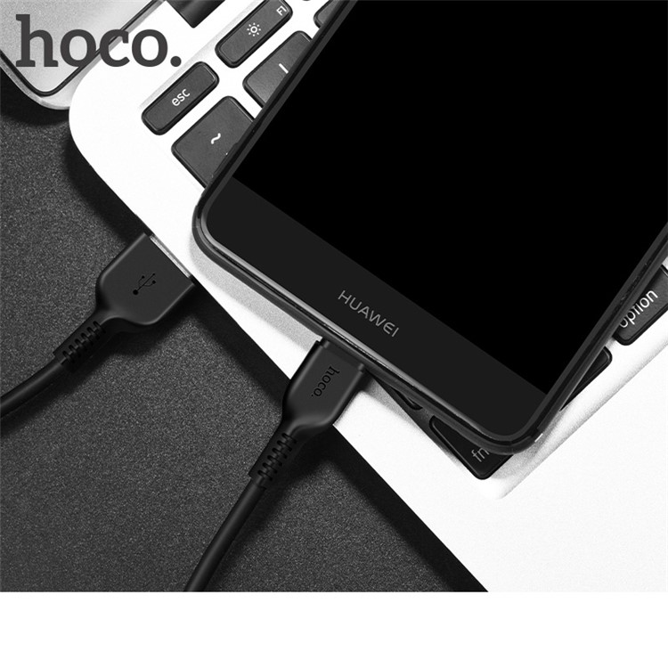 HOCO X20 Flash 3M 2A Type-C Charge and Data Transferring Cable for Huawei Samsung Etc. - Black-3