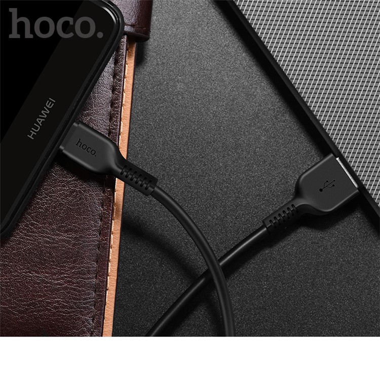 HOCO X20 Flash 3M 2A Type-C Charge and Data Transferring Cable for Huawei Samsung Etc. - Black-4