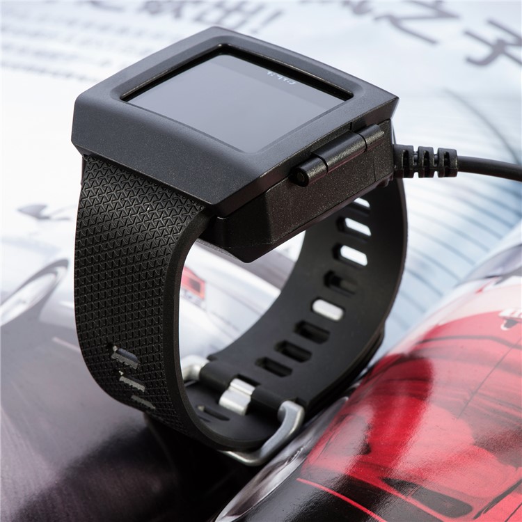1.0M USB Charger Adapter Charging Dock Cable with Charger Clip for Fitbit Ionic Smartwatch-12