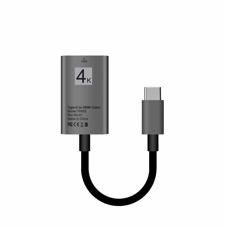 Unterstützung 4 Karat USB Typ-c Zu HDMI 15 CM Kabel Für Für Samsung Galaxy S8 / S8 + / Note 8 LG G5 Etc. - Grau-1