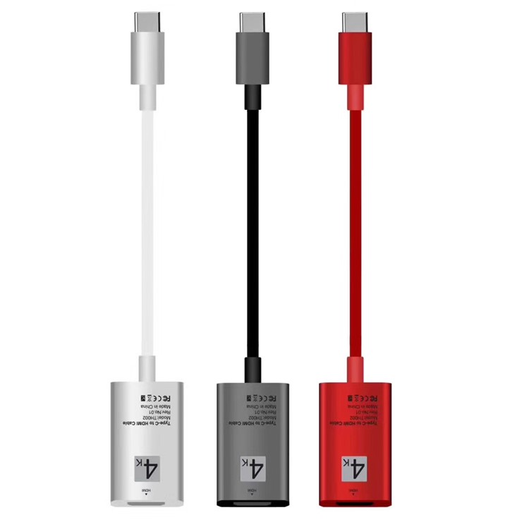 Unterstützung 4 Karat USB Typ-c Zu HDMI 15 CM Kabel Für Für Samsung Galaxy S8 / S8 + / Note 8 LG G5 Etc. - Grau-3