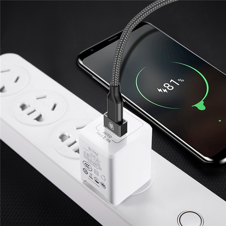 BASEUS USB-сабвуфер Типа-c Женский Конвертор 2.4A Для Мини-адаптеров - Черный-13