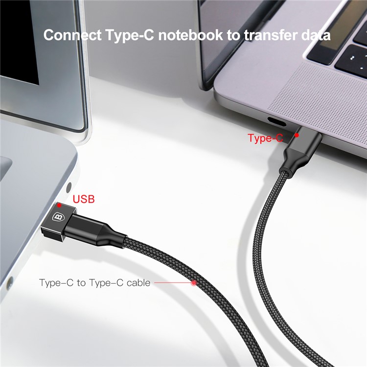 BASEUS USB-сабвуфер Типа-c Женский Конвертор 2.4A Для Мини-адаптеров - Черный-4