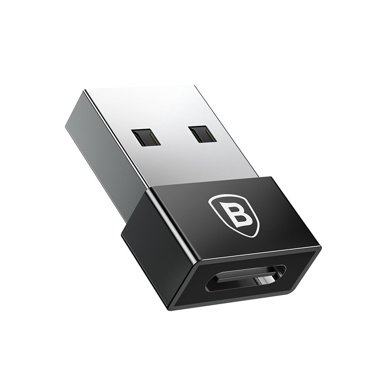 BASEUS USB-сабвуфер Типа-c Женский Конвертор 2.4A Для Мини-адаптеров - Черный-9