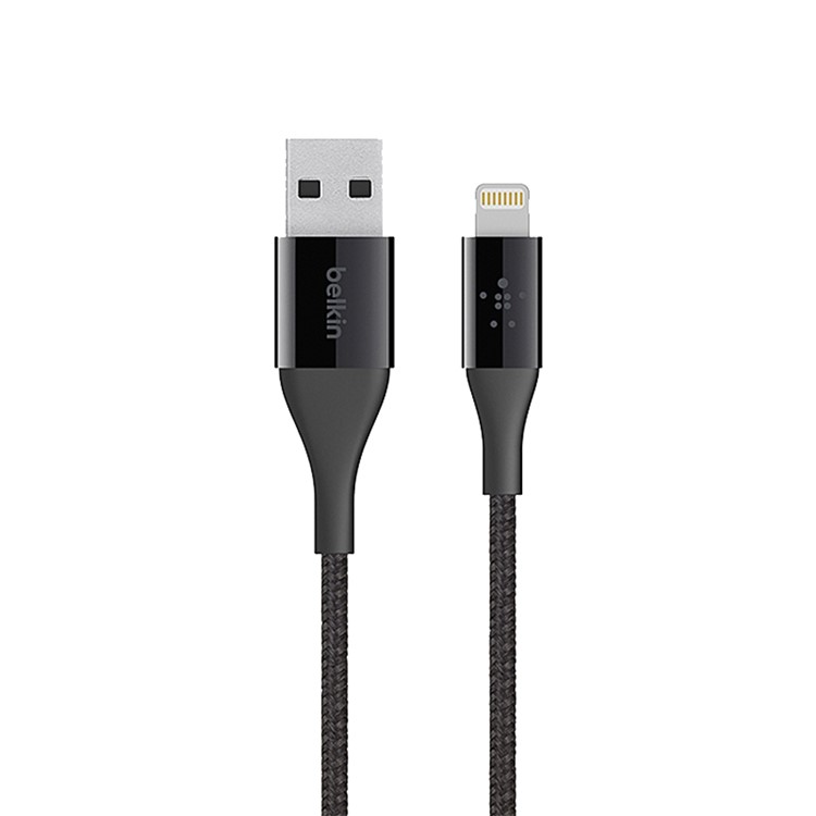 BELKIN Original MIXIT Duratek Kevlar MFI Braided Lightning 8pin USB Cable for iPhone X/8/8 Plus etc. (F8J207bt04) - Black-2