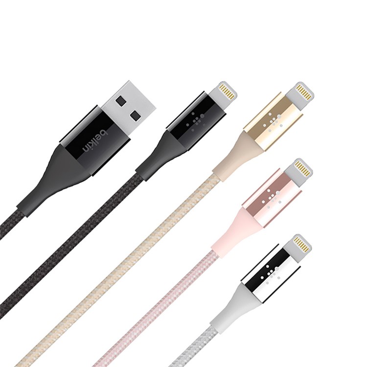 BELKIN Original MIXIT Duratek Kevlar MFI Braided Lightning 8pin USB Cable for iPhone X/8/8 Plus etc. (F8J207bt04) - Black-5