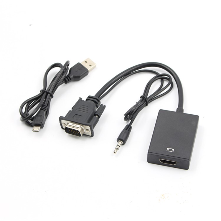 VGA Male to HDMI Output 1080P Audio AV HDTV Video Cable Converter Adapter-1