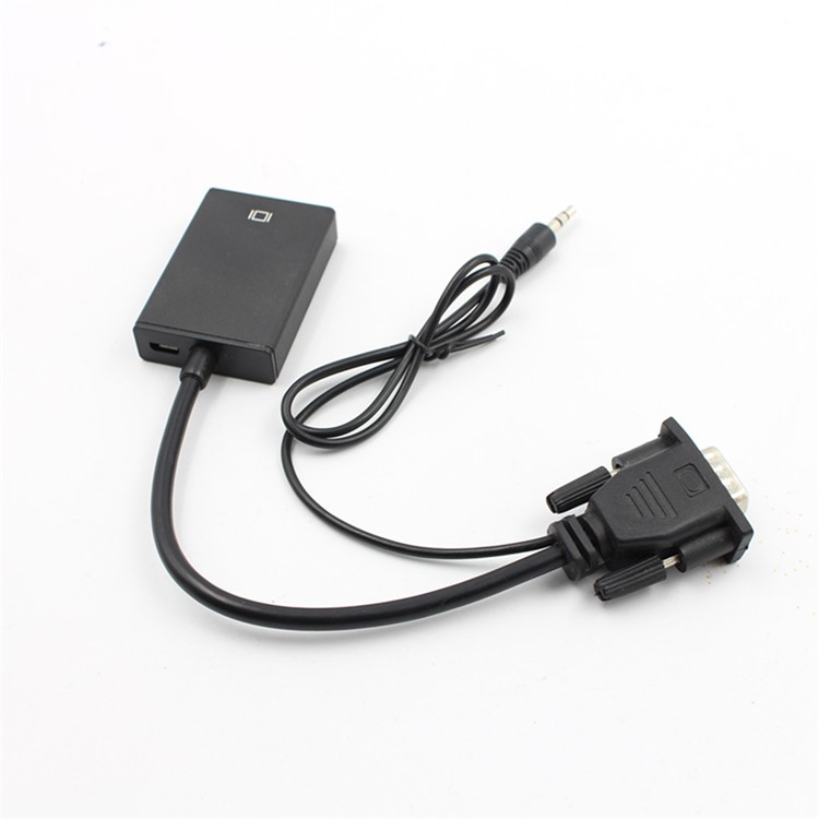 VGA Male to HDMI Output 1080P Audio AV HDTV Video Cable Converter Adapter-3