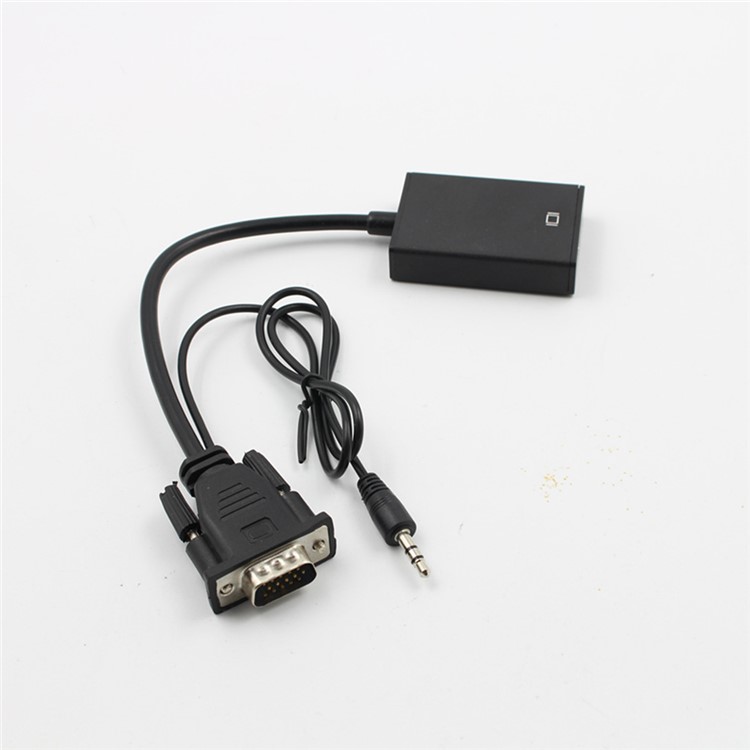 VGA Male to HDMI Output 1080P Audio AV HDTV Video Cable Converter Adapter-4