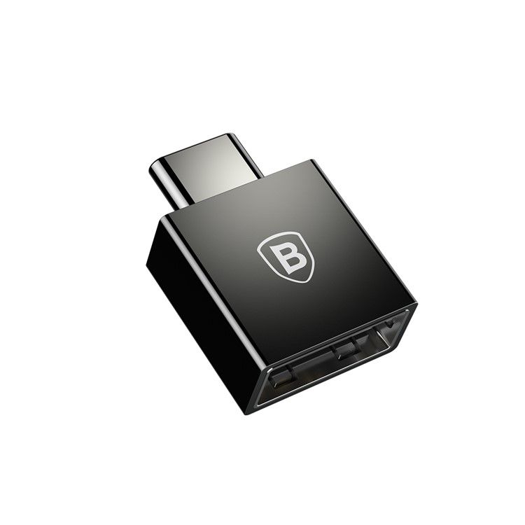 BASEUS Type-C to USB Data Sync Charge OTG Adapter Converter for Samsung Note 8/New MacBook Etc. - Black-10