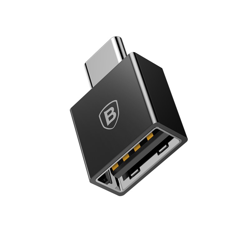 BASEUS Type-C to USB Data Sync Charge OTG Adapter Converter for Samsung Note 8/New MacBook Etc. - Black-11