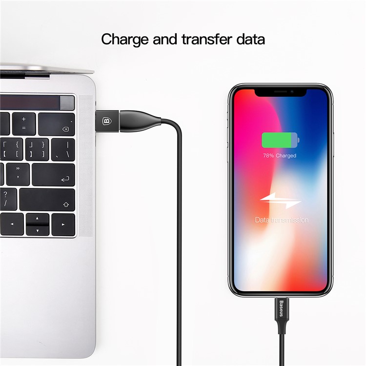 BASEUS Type-C to USB Data Sync Charge OTG Adapter Converter for Samsung Note 8/New MacBook Etc. - Black-4