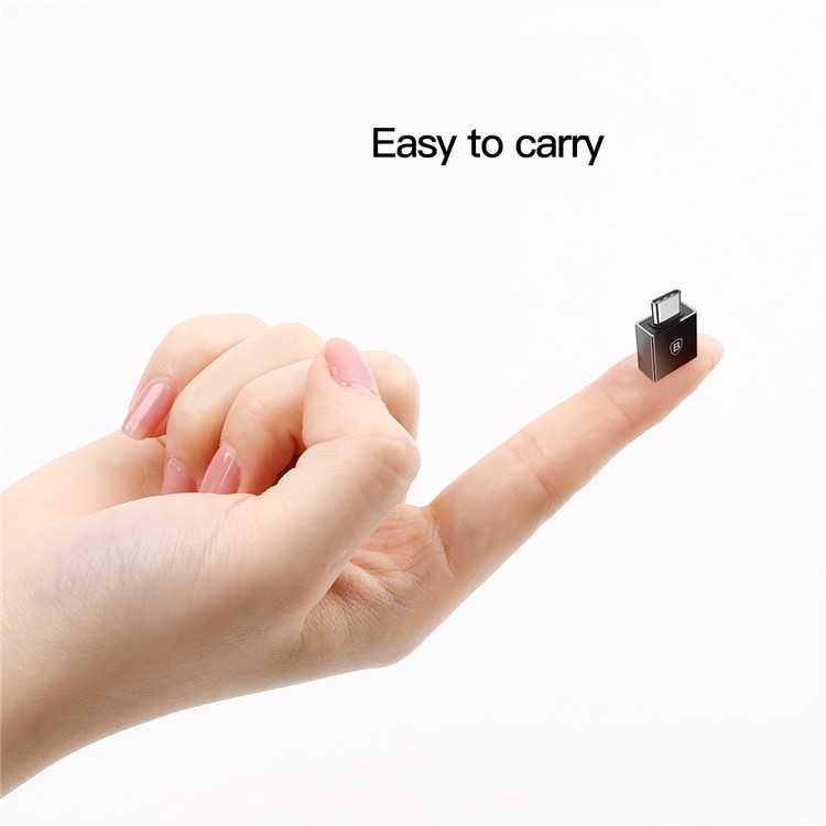 BASEUS Type-C to USB Data Sync Charge OTG Adapter Converter for Samsung Note 8/New MacBook Etc. - Black-7