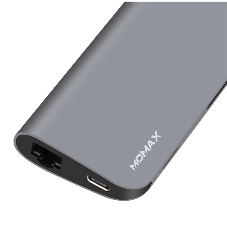 MOMAX Multi-functional 8-in-1 USB3.1 Type-C Hub with 4K HDMI + 3*USB 3.1 + SD/TF Card Reader + RJ45 LAN + Type-C Port-6