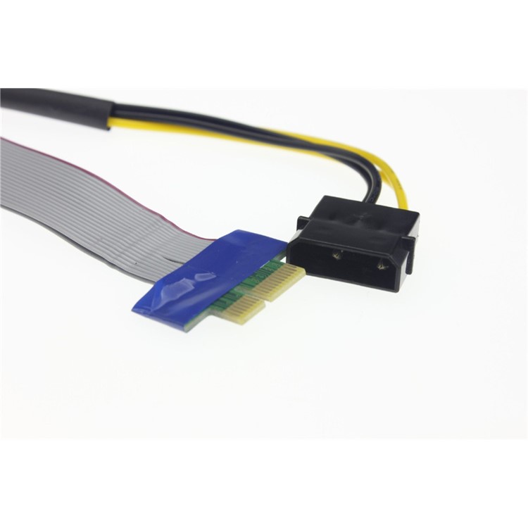 PCI-E 1X to 16X Riser Extender Card Adapter Ribbon Cable-2