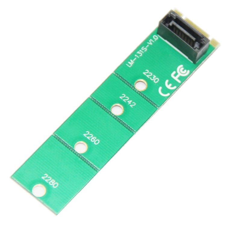 LM-131S-V1.0 M.2 NGFF SSD to SATA 3.0 Adapter - Green-4