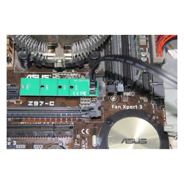 LM-131S-V1.0 M.2 NGFF SSD to SATA 3.0 Adapter - Green-5