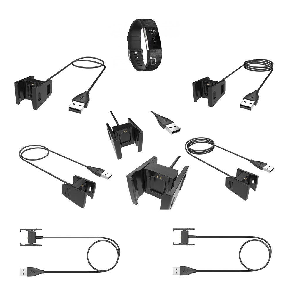 50cm USB Charger Charging Cable for Fitbit Charge 2 - Black-7