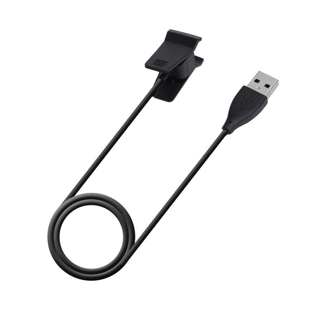 1m USB Charging Cable Cradle Charging Cable Clip for Fitbit Alta - Black-3