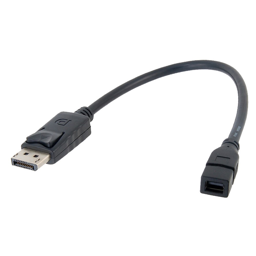 CY DP-048 DP DisplayPort Male to Mini DP DisplayPort Female Adapter for Displays HDTV - Black-3