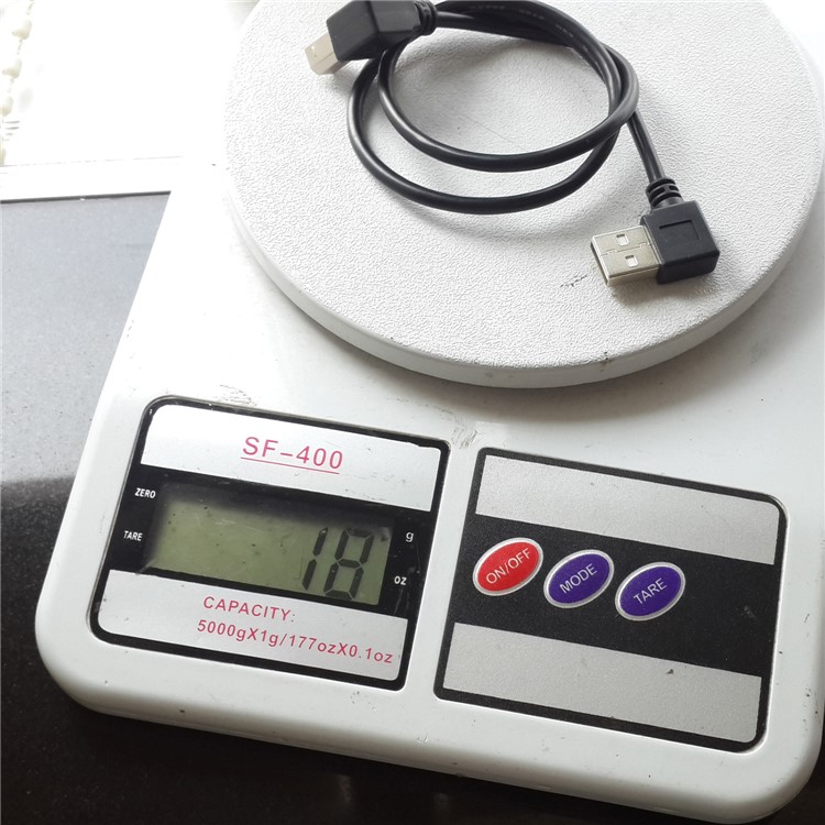 CY U2-300 0.2m USB 2.0 A Male to A Male 90 Degree Bending Port Printer Scanner Cable-5