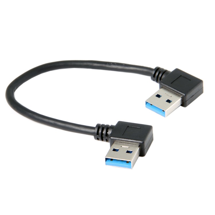 USB 3.0 Type-A 90 Degree Right Angled to Right Angled Data Cable for Hard Disk Computer-1