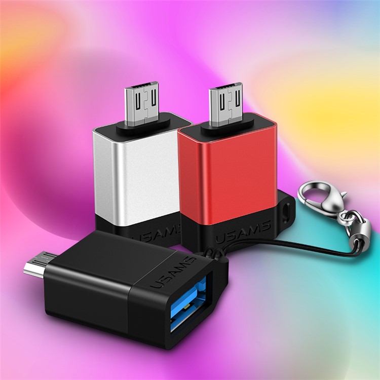 USAMS US-SJ187 A1 Micro USB to USB OTG Adapter Converter for Samsung Note 8 etc. - Black-5