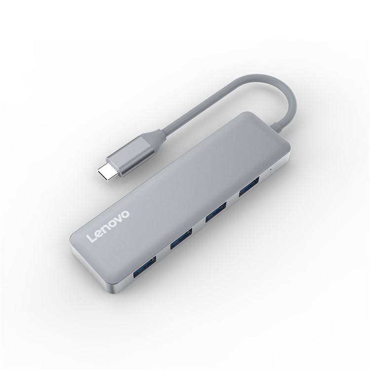 LENOVO C610 USB Type C Hub Converter to 4 USB 3.0 Ports for MacBook Pro, Chromebook Pixel etc - Grey-2