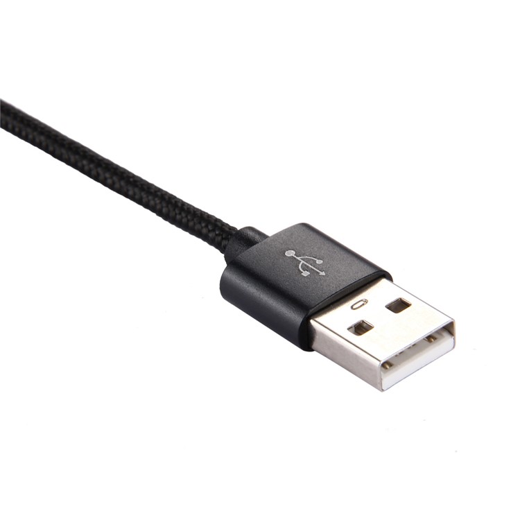 100Pcs/Set 3m Reversible USB Type-C Woven Cable for Samsung Note 8/S8/S8 Plus etc. - Black-4