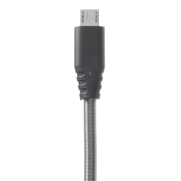 WUW-X60 Metal Shell 1M Micro USB Data Sync Charge Cable for Samsung HTC Sony - Black-4