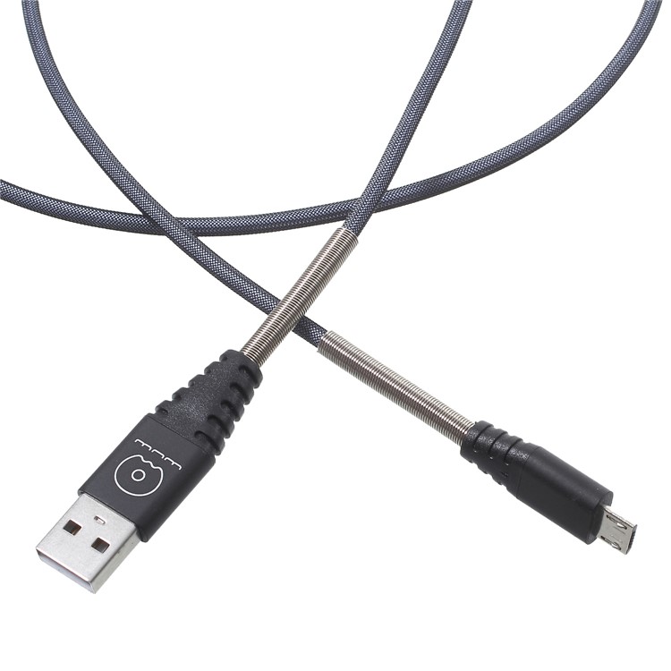 WUW-X60 Metal Shell 1M Micro USB Data Sync Charge Cable for Samsung HTC Sony - Black-7