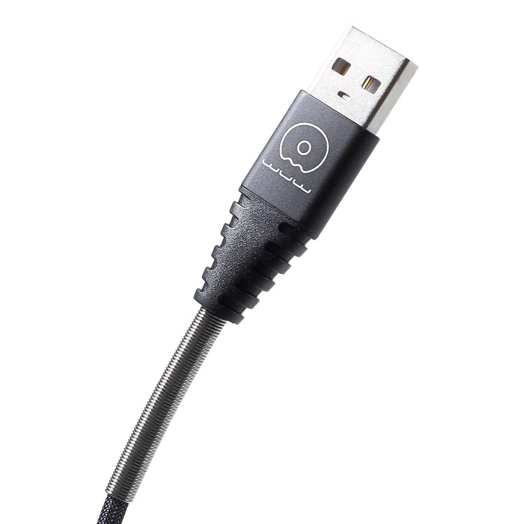 WUW-X60 Metal Shell 1M Micro USB Data Sync Charge Cable for Samsung HTC Sony - Black-9