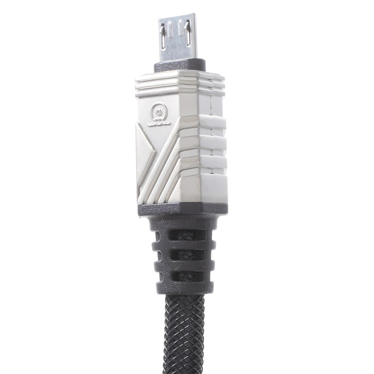 WUW X61 Cool 1m 5V 2.4A Micro USB Data Charging Cable for Galaxy S7/Sony Xperia XA1 - Black-3