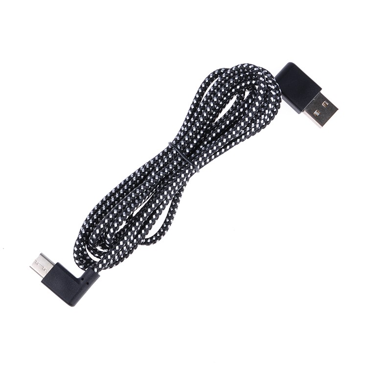 90 Degree Right Angle Type-C Data Sync Charge Cable 2m for Samsung Galaxy S8/Huawei Honor V10 etc.-8