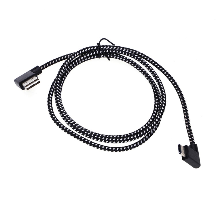 90 Degree Right Angle Type-C Data Sync Charge Cable 2m for Samsung Galaxy S8/Huawei Honor V10 etc.-9