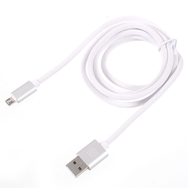 

RECCI Puff Series 2.4A Micro USB Data Sync Charging Cable for Samsung Sony - White