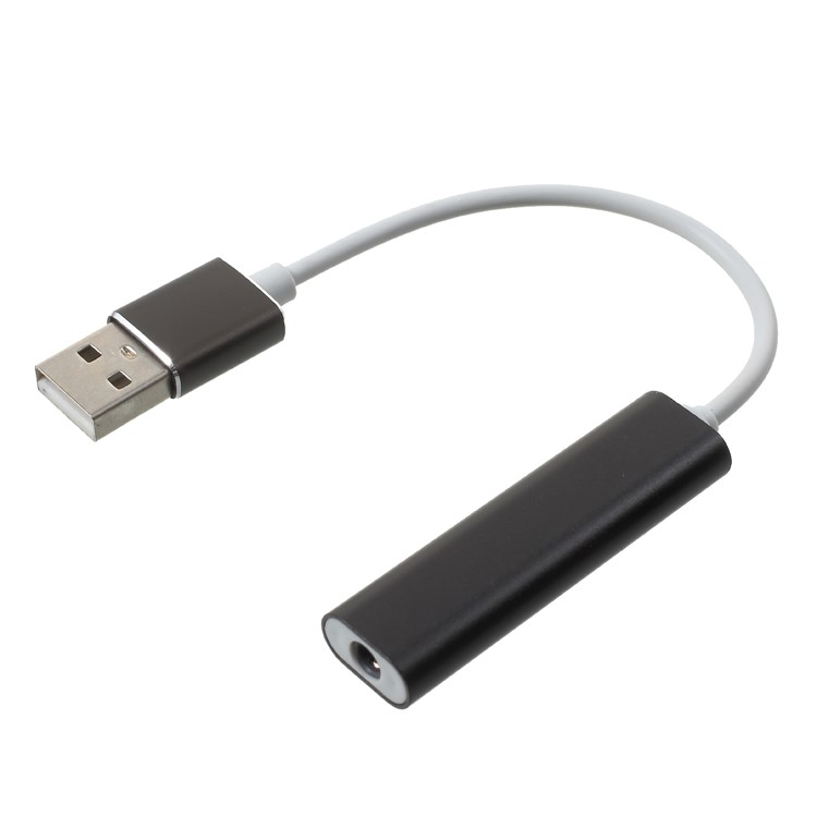 External Voice7.1 CH USB 2.0 Sound Card Adapter with Control Keys - Black-3
