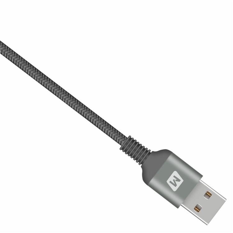 MOMAX Elite Link MFI 2M Woven Lightning 8pin USB Data Sync Charger Cable for iPhone iPad iPod - Grey-4