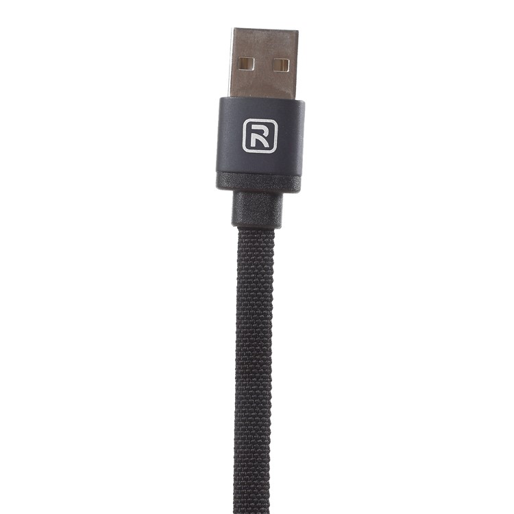 RECCI Canvas Series RCL-Y100 Type-C USB Charging Cable for Samsung HTC Huawei - Black-2