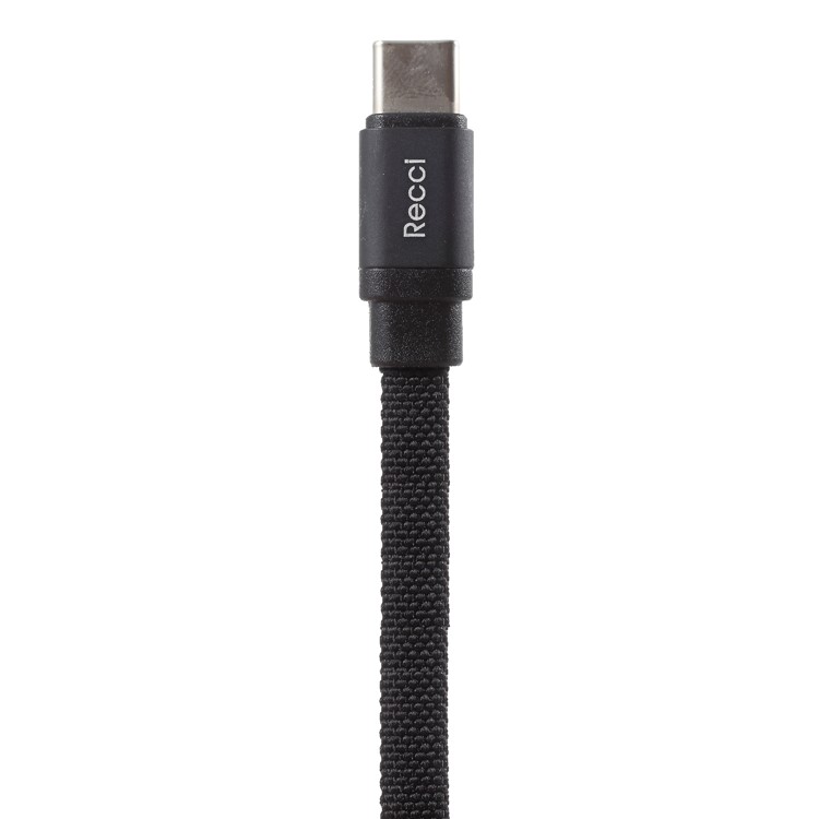 RECCI Canvas Series RCL-Y100 Type-C USB Charging Cable for Samsung HTC Huawei - Black-4
