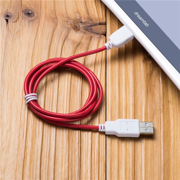 2M Long Data & Charging Cable Cord for Nabi Jr/XD/DreamTab/2S/Elev-8 Kids Tablet - Red-5