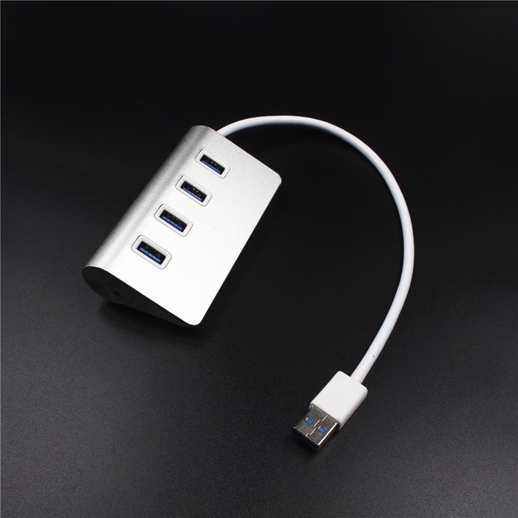 Aluminum Alloy 5Gbps Super High Speed 4 Ports USB Hub USB 3.0 Hub Splitter Adapter for Apple Mac Air PC Laptop ES-1