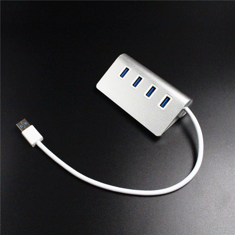 Aluminum Alloy 5Gbps Super High Speed 4 Ports USB Hub USB 3.0 Hub Splitter Adapter for Apple Mac Air PC Laptop ES-2