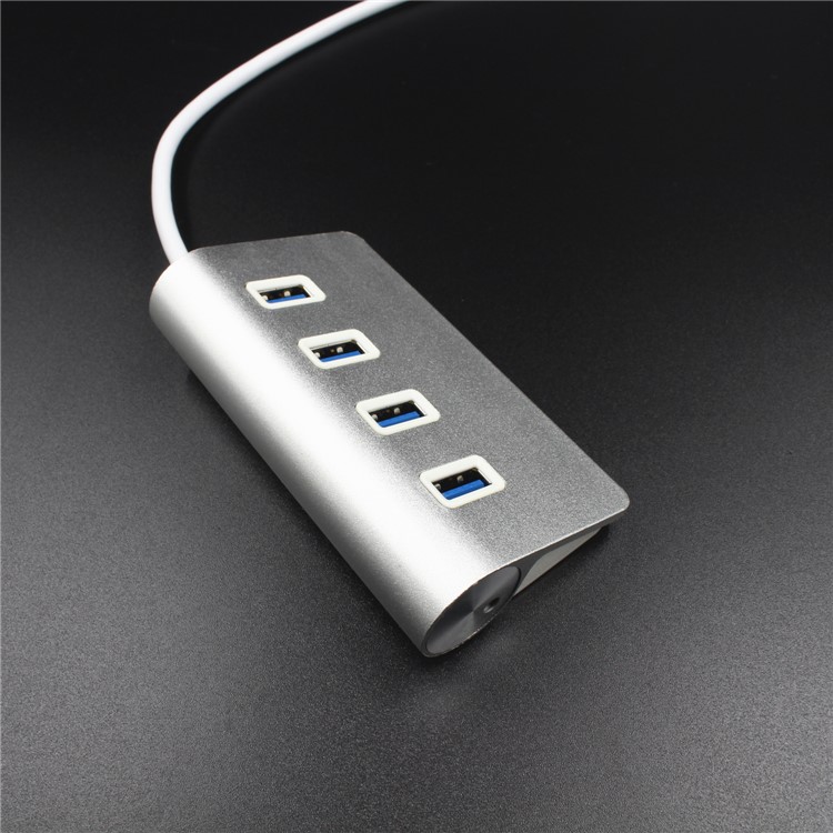 Aluminum Alloy 5Gbps Super High Speed 4 Ports USB Hub USB 3.0 Hub Splitter Adapter for Apple Mac Air PC Laptop ES-3